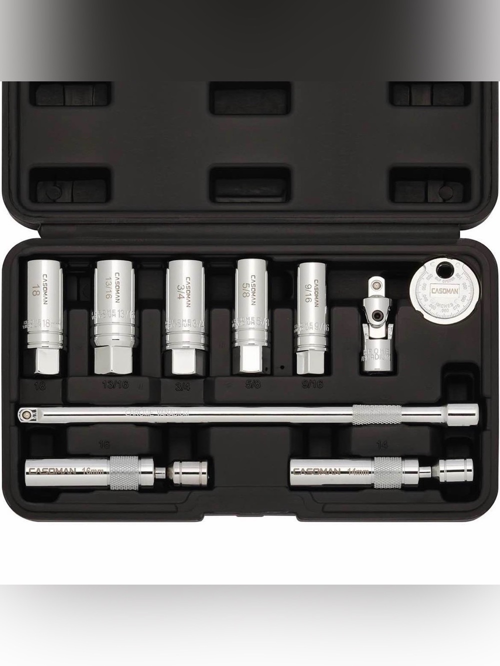 10PCS 3/8"Drive Magnetic Spark Plug Socket Set